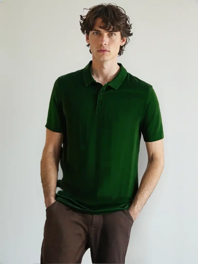 Men's Business Casual Polo Short Sleeve T-shirt Summer Comfortable and Breathable T shirts